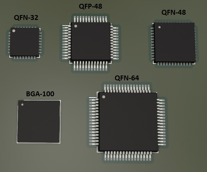 MCU footprints for flight controllers